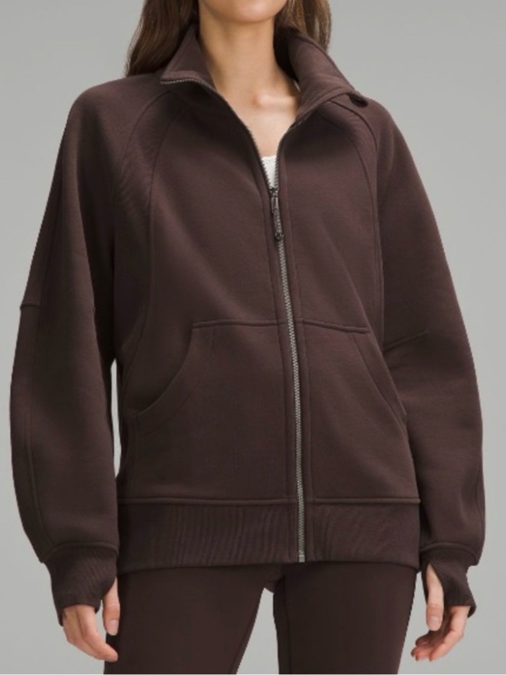 Scuba Oversized Funnel-Neck Full Zip